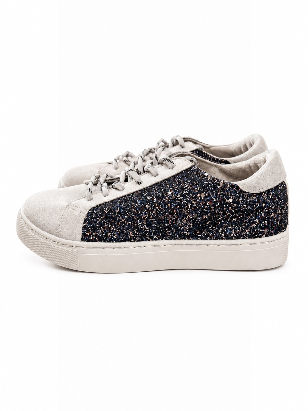 Comfort Est. 1946 Glitter Sneakers Size 8 NWOT Beige Taupe Sparkle Lace Up Shoes